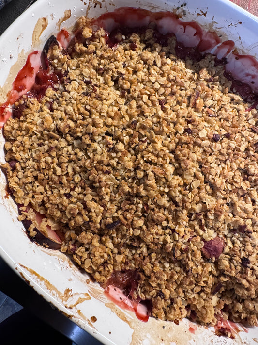 Croustade Pommes-Fraises-Pêches